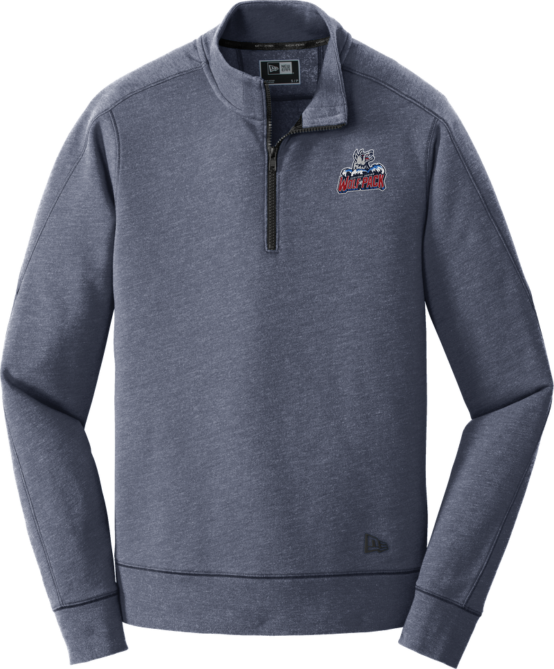 Hartford Jr. Wolfpack New Era Tri-Blend Fleece 1/4-Zip Pullover