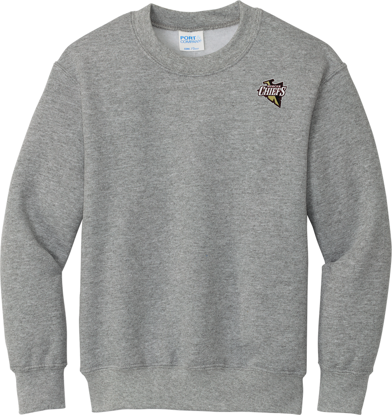 Mercer Chiefs Youth Core Fleece Crewneck Sweatshirt