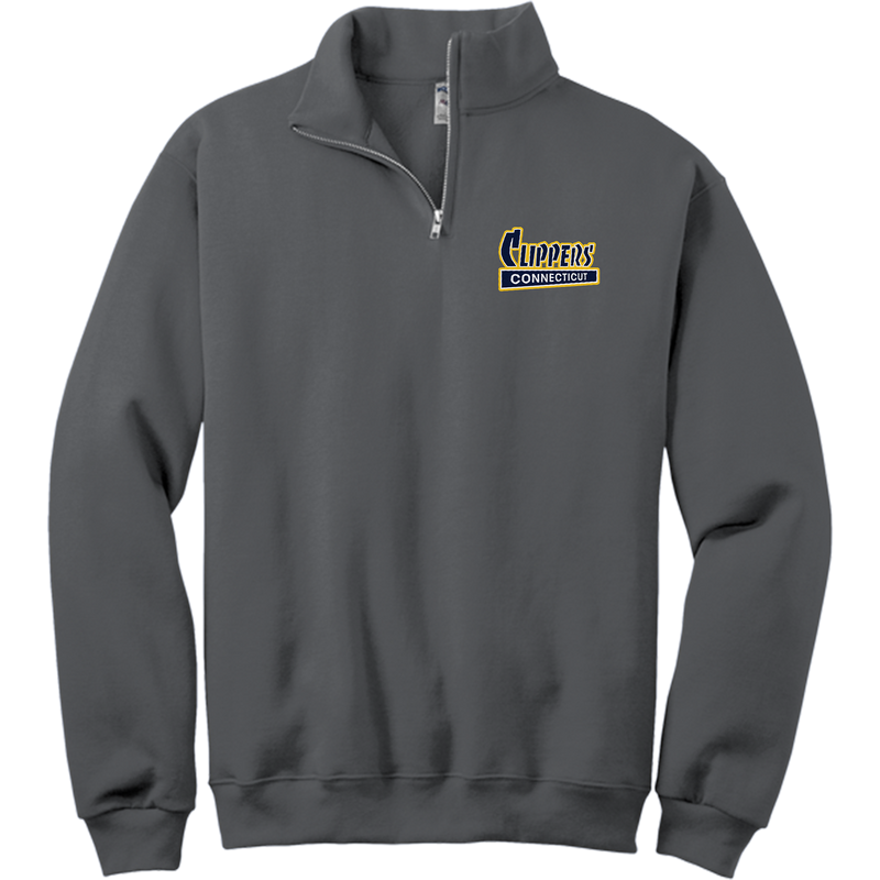 CT Clippers NuBlend 1/4-Zip Cadet Collar Sweatshirt