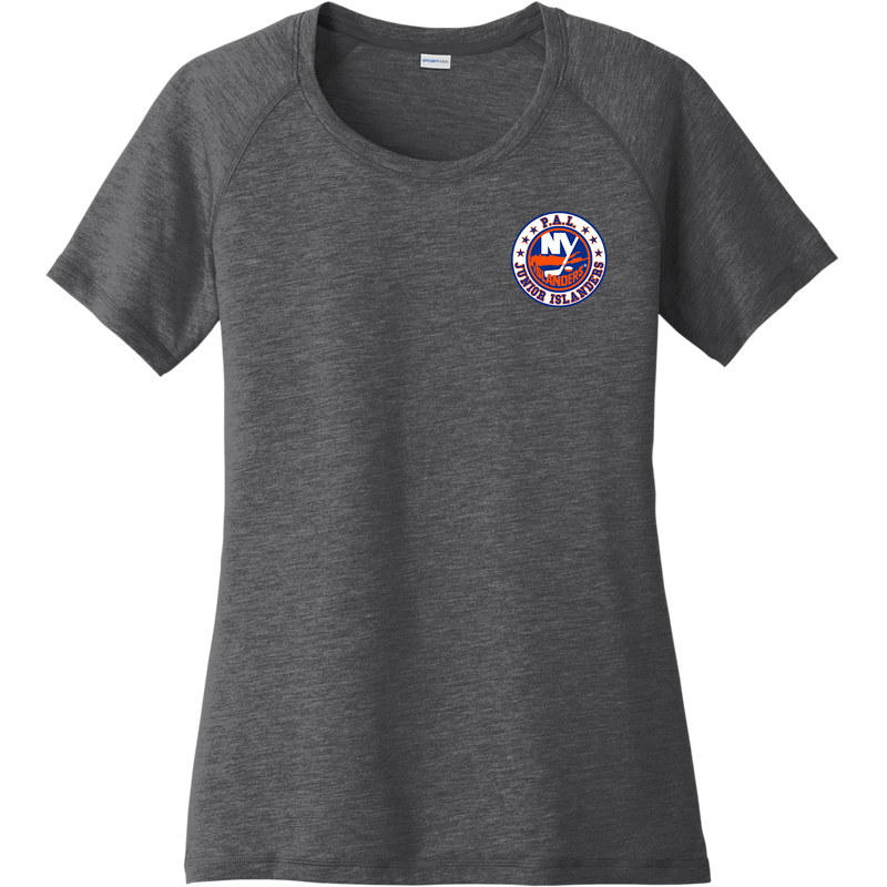 PAL Jr. Islanders Ladies PosiCharge Tri-Blend Wicking Scoop Neck Raglan Tee