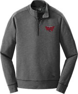 York Devils New Era Tri-Blend Fleece 1/4-Zip Pullover