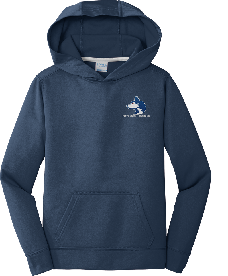 Pittsburgh Huskies Youth Performance Fleece Pullover Hooded Sweatshirt