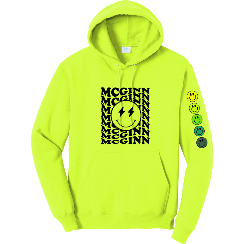 McGinn "Smiley Sleeve" Core Fleece Pullover Hooded Sweatshirt