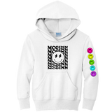 McGinn Youth "Smiley Neon Sleeve" Fleece Pullover Hooded Sweatshirt