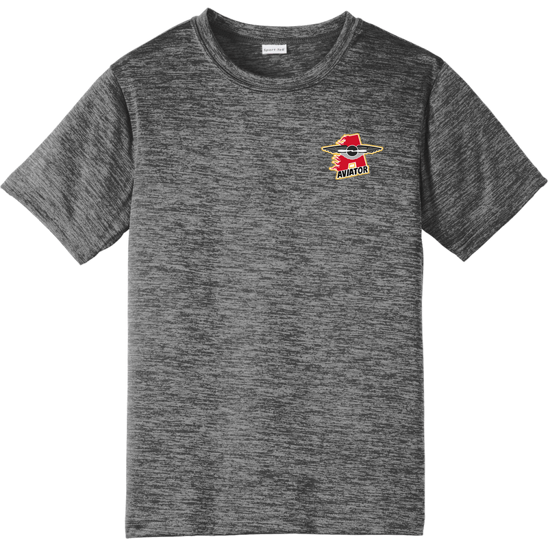 NY Aviators Youth PosiCharge Electric Heather Tee