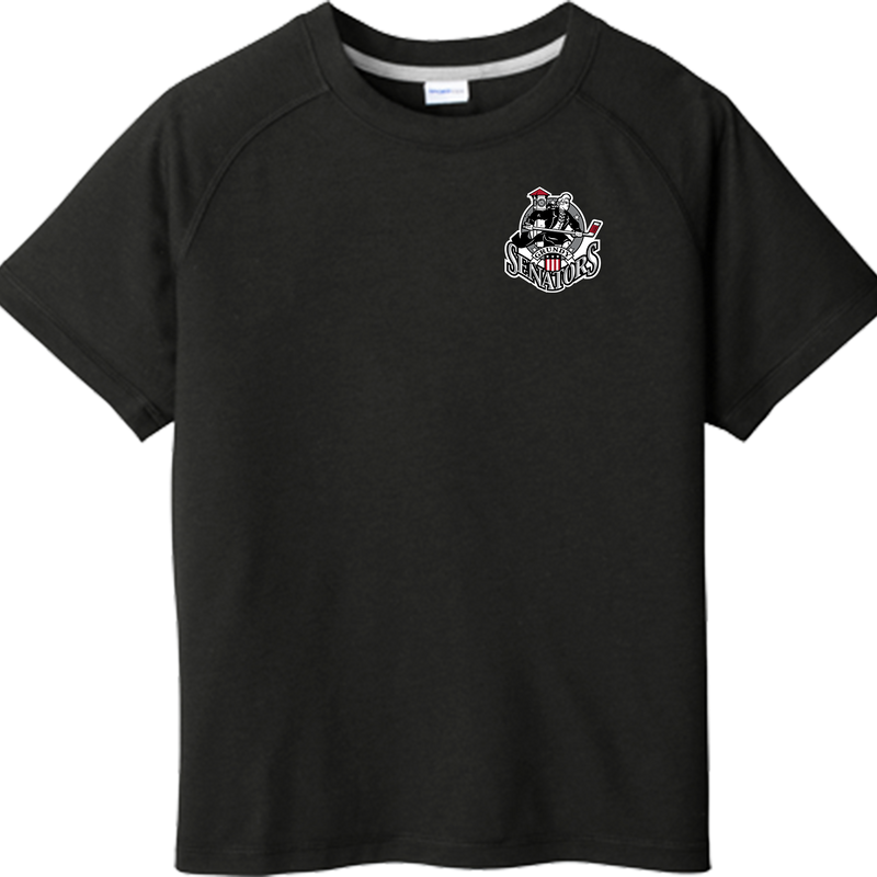 Grundy Senators Youth PosiCharge  Tri-Blend Wicking Raglan Tee